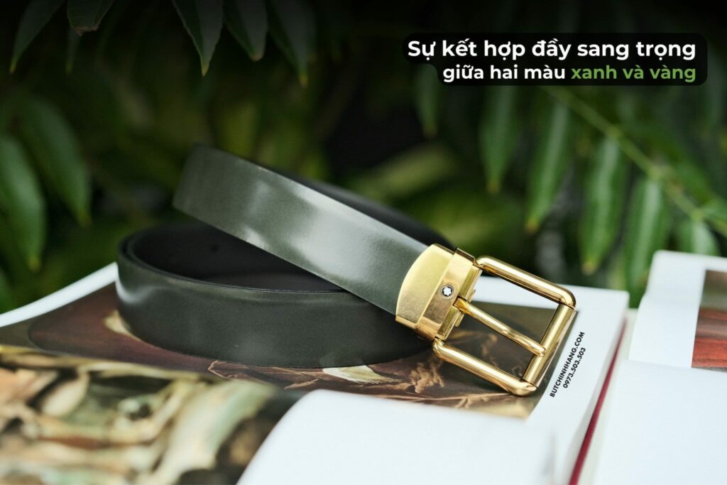 Mang một phong cách Vintage đầy ấn tượng - Phiên bản thắt lưng Montblanc Green Brushed Leather 129454 - mang mot phong cach vintage day an tuong phien ban that lung montblanc green brushed leather 129454