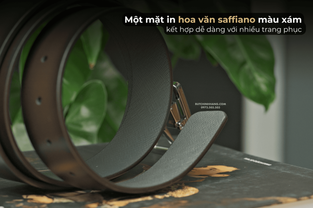 Mẫu thắt lưng Montblanc Rectangular 131163 được thiết kế mới lạ cùng hai màu nâu/xám - mau that lung montblanc rectangular 131163 duoc thiet ke moi la cung hai mau nauxam 1
