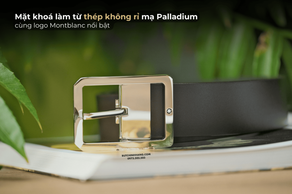 Mẫu thắt lưng Montblanc Rectangular 131163 được thiết kế mới lạ cùng hai màu nâu/xám - mau that lung montblanc rectangular 131163 duoc thiet ke moi la cung hai mau nauxam