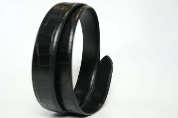 Thắt lưng Montblanc Horseshoe Buckle Printed Black/Plain Black Reversible Leather Belt 130016 - 3,5cm - that lung montblanc horseshoe buckle printed blackplain black reversible leather belt 130016 35cm 1