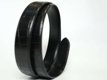 Thắt lưng Montblanc Horseshoe Buckle Printed Black/Plain Black Reversible Leather Belt 130016 - 3,5cm - that lung montblanc horseshoe buckle printed blackplain black reversible leather belt 130016 35cm 1 scaled