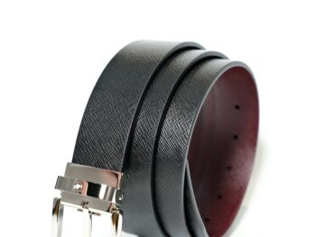 Thắt lưng Montblanc Horseshoe Pin Buckle Shiny Palladium Reversible Black&Mosto Saffiano Leather Belt 131176 - 3,5cm - that lung montblanc horseshoe pin buckle shiny palladium reversible blackampmosto saffiano leather belt 131176 35cm 6 scaled