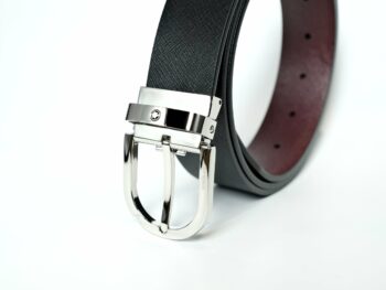 Thắt lưng Montblanc Horseshoe Pin Buckle Shiny Palladium Reversible Black&Mosto Saffiano Leather Belt 131176 - 3,5cm - that lung montblanc horseshoe pin buckle shiny palladium reversible blackampmosto saffiano leather belt 131176 35cm 7 scaled
