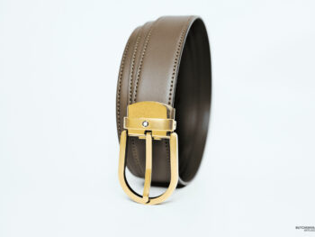 Thắt lưng Montblanc Horseshoe Vintage Gold Pin Buckle Brown Plain Leather Belt 129424 - 3cm - that lung montblanc horseshoe vintage gold pin buckle brown plain leather belt 129424 3cm 6 scaled