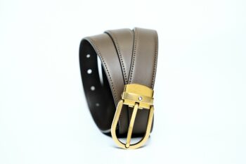 Thắt lưng Montblanc Horseshoe Vintage Gold Pin Buckle Brown Plain Leather Belt 129424 - 3cm - that lung montblanc horseshoe vintage gold pin buckle brown plain leather belt 129424 3cm 7