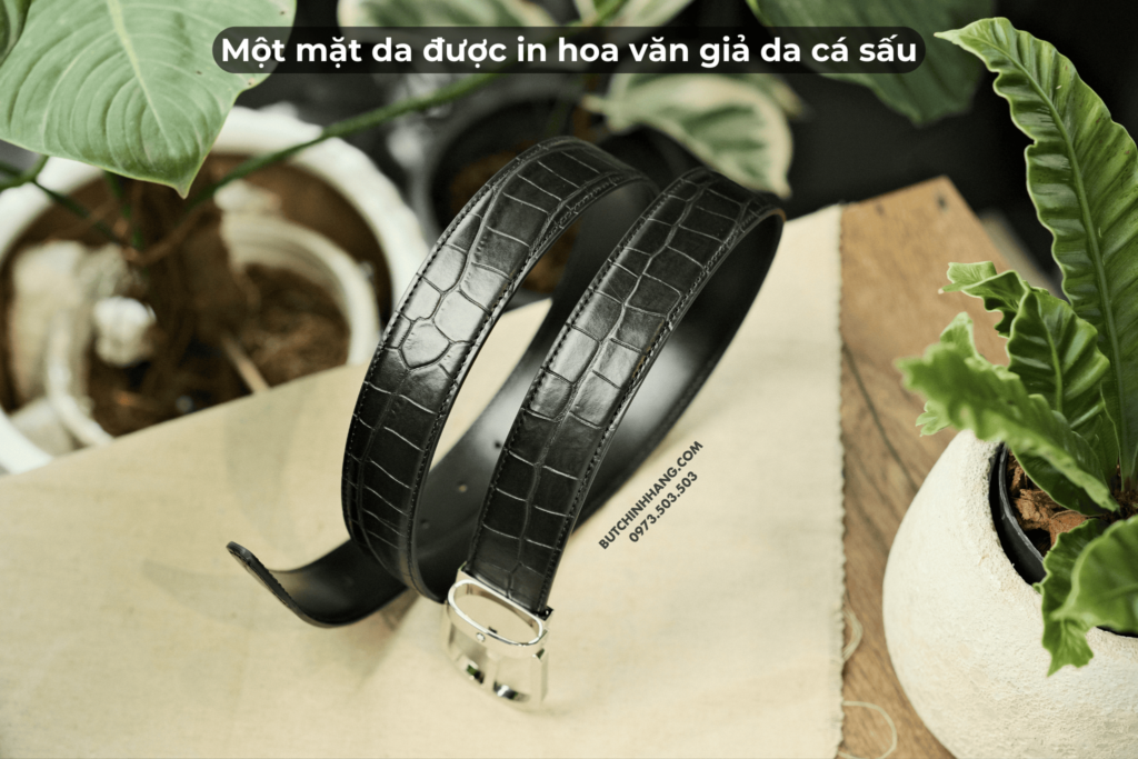 Montblanc Printed Black/Plain Black 130016 belt, impressive crocodile embossed belt model - that lung montblanc printed blackplain black 130016 impressive crocodile embossed belt model 1