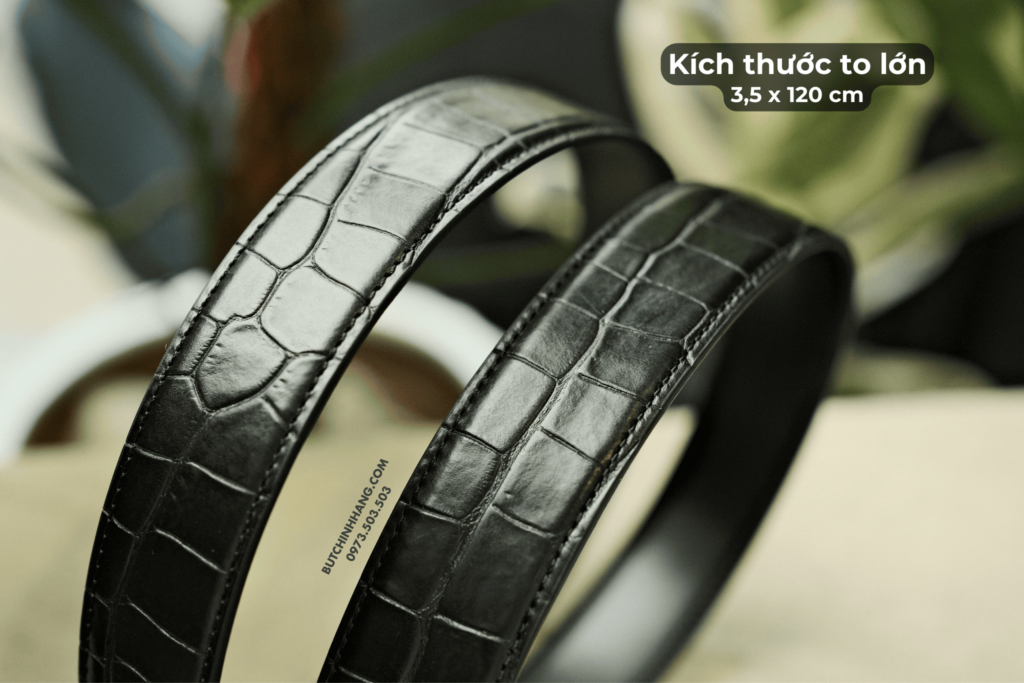 Montblanc Printed Black/Plain Black 130016 belt, impressive crocodile embossed belt model - that lung montblanc printed blackplain black 130016 impressive crocodile embossed belt model 2
