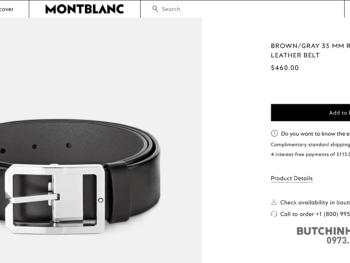 Thắt lưng Montblanc Rectangular Frame Pin Buckle Shiny Palladium Reversible Brown Sfumato&Grey Saffiano Leather Belt 131163 - 3,5cm - that lung montblanc rectangular frame pin buckle shiny palladium reversible brown sfumatoampgrey saffiano leather belt 131163 35cm