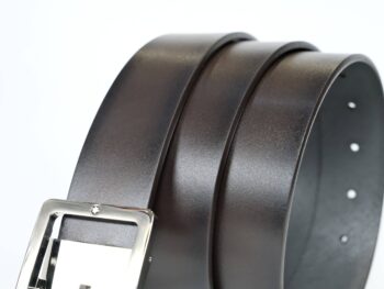 Thắt lưng Montblanc Rectangular Frame Pin Buckle Shiny Palladium Reversible Brown Sfumato&Grey Saffiano Leather Belt 131163 - 3,5cm - that lung montblanc rectangular frame pin buckle shiny palladium reversible brown sfumatoampgrey saffiano leather belt 131163 35cm 8 scaled