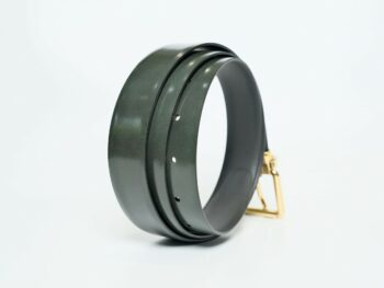 Thắt lưng Montblanc Rounded Square Vintage Gold Pin Buckle Green Brushed Leather Belt 129454 - 3cm - that lung montblanc rounded square vintage gold pin buckle green brushed leather belt 129454 3cm 4 scaled