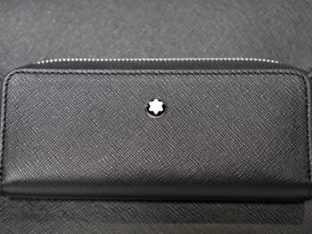 Túi clutch cầm tay Montblanc Sartorial Envelope Pouch with Pen Pocket Black Leather Goods 130314 - Ảnh 7