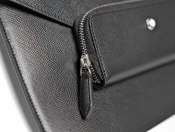 Túi clutch cầm tay Montblanc Sartorial Envelope Pouch with Pen Pocket Black Leather Goods 130314 - Ảnh 5