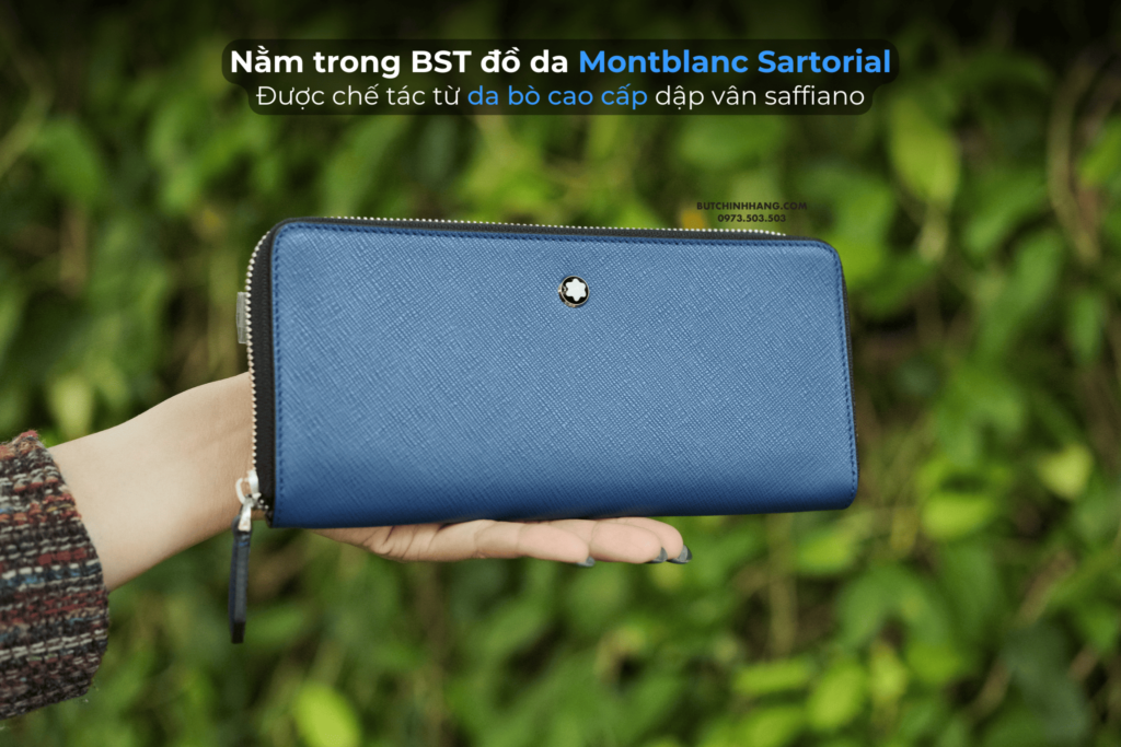 Montblanc Sartorial Phone Pouch BIue 130819 - Convenient and fashionable - montblanc sartorial phone pouch biue 130819 convenient and fashionable 2