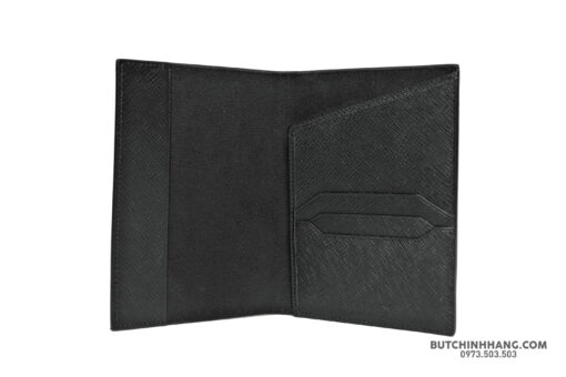 Ví hộ chiếu Montblanc Sartorial Passport Holder Black 130746 - Image 2
