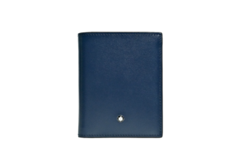 Ví Montblanc Meisterstuck Compact Wallet 6cc Ink Blue 131695 Ví Montblanc Mới Nguyên Hộp