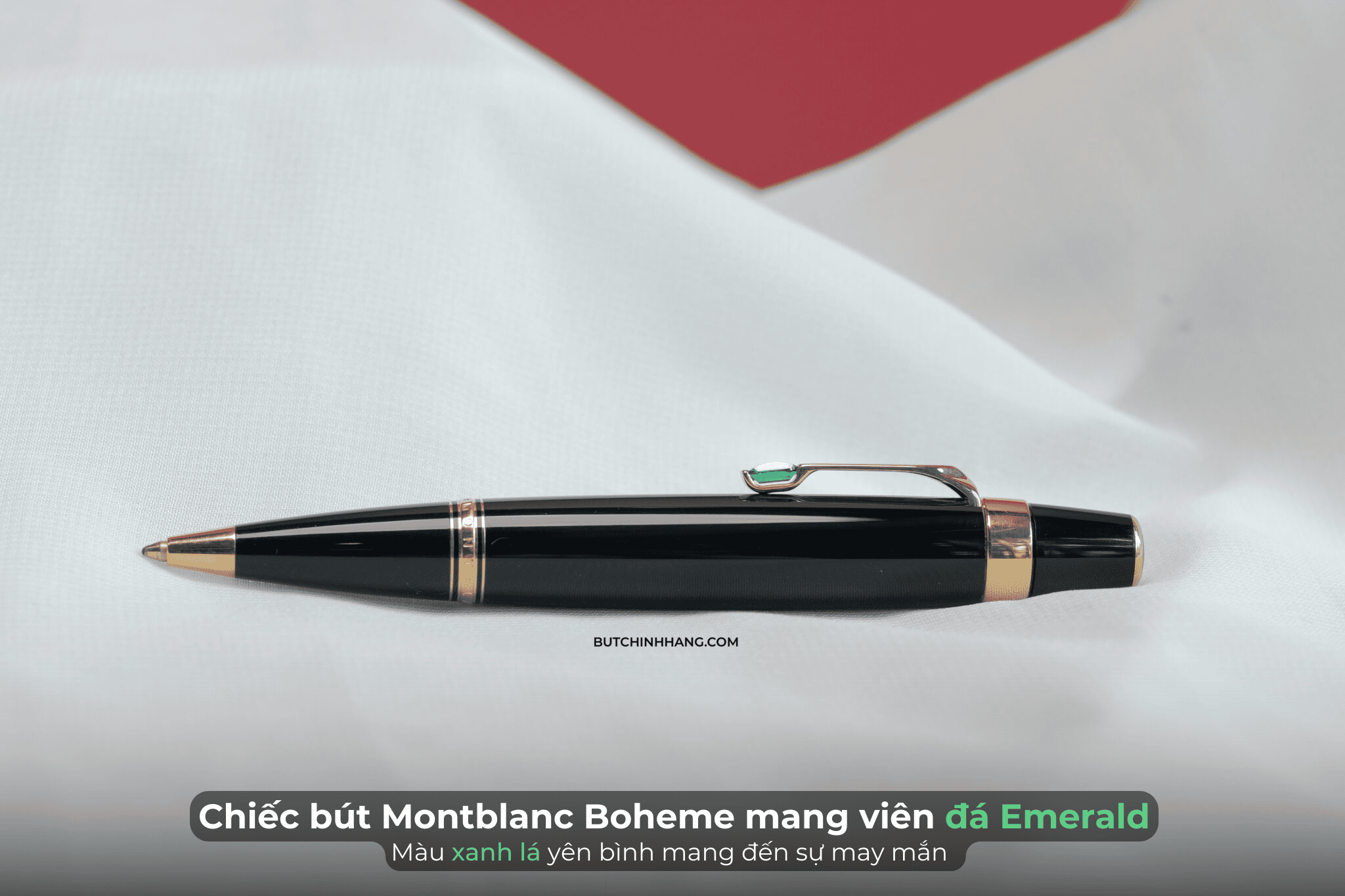 Chiếc bút Montblanc Boheme Vert mang vẻ đẹp của viên đá Emerald ...