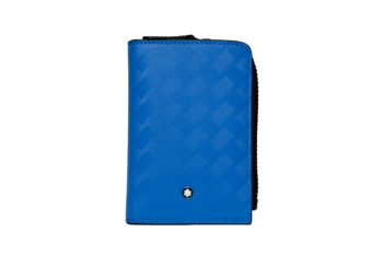 Ví Montblanc Extreme 3.0 Card Holder 3cc with Zipped Pocket Atlantic Blue 130242 Ví Montblanc Mới Nguyên Hộp
