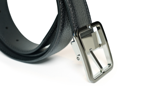 Thắt lưng Montblanc Rectangular Frame Shiny Ruthenium & Palladium Grey Sfumato Grainy Belt Leather 131191 – 3,5cm Thắt Lưng Nam Mới Nguyên Hộp 4