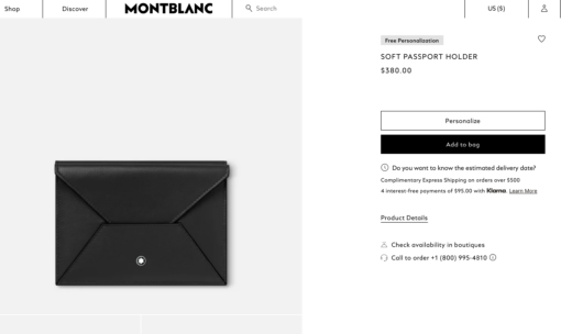 Ví Montblanc Meisterstuck Selection Soft Passport Holder Black 131262 Ví Montblanc Mới Nguyên Hộp 5