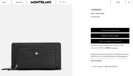 Túi Montblanc Meisterstuck 4810 Mini Bag 130919 Ví Montblanc Mới Nguyên Hộp 8