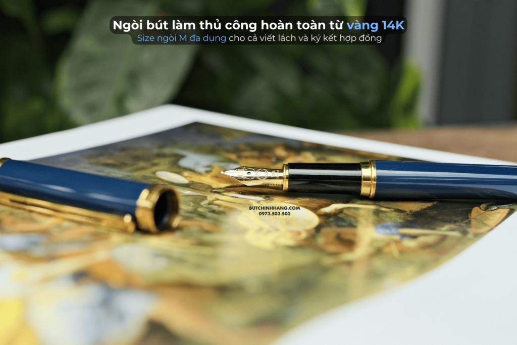Màu xanh đặc trưng kết hợp cùng vàng Gold trên mẫu bút máy Montblanc Noblesse Oblige Blue - mau xanh dac trung ket hop cung vang gold tren mau but may montblanc noblesse oblige blue 1