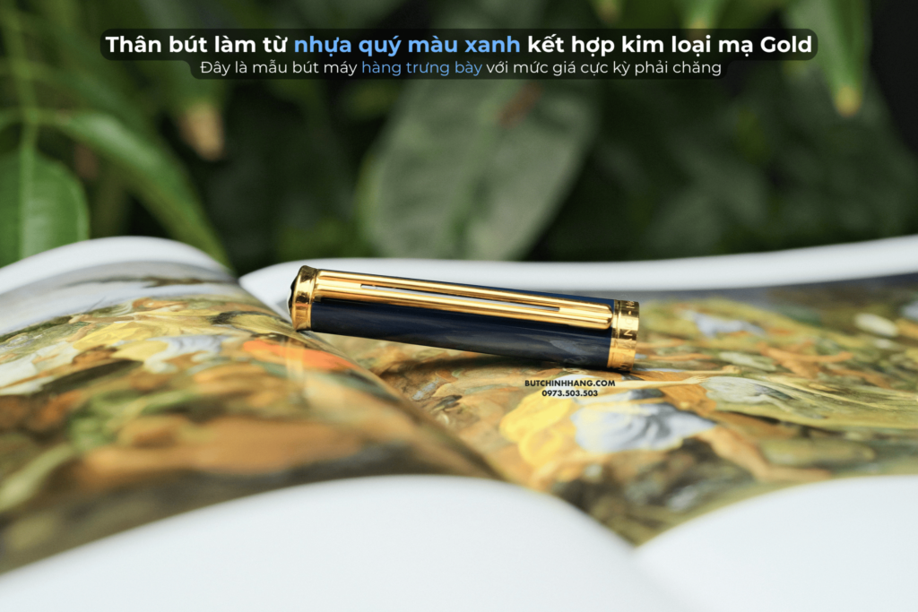 Màu xanh đặc trưng kết hợp cùng vàng Gold trên mẫu bút máy Montblanc Noblesse Oblige Blue - mau xanh dac trung ket hop cung vang gold tren mau but may montblanc noblesse oblige blue