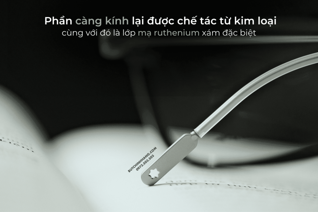 MB0052O 001 - Mẫu gọng kính kết hợp giữa nhựa đen truyền thống và càng kính metal mạ Ruthenium - mb0052o 001 mau gong kinh ket hop giua nhua den truyen thong va cang kinh metal ma ruthenium