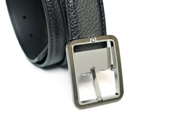 Thắt lưng Montblanc Rectangular Frame Shiny Ruthenium & Palladium Grey Sfumato Grainy Belt Leather 131191 - 3,5cm - that lung montblanc rectangular frame shiny ruthenium amp palladium grey sfumato grainy belt leather 131191 35cm 2 scaled