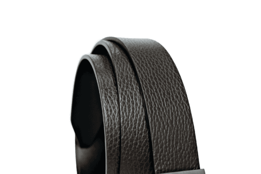 Thắt lưng Montblanc Roll Pin Buckle PVD Black Reversible Brown Grainy&Black Plain Leather Belt 131187 - 3,5cm - Image 4
