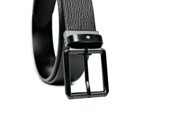Thắt lưng Montblanc Roll Pin Buckle PVD Black Reversible Brown Grainy&Black Plain Leather Belt 131187 - 3,5cm - that lung montblanc roll pin buckle pvd black reversible brown grainyampblack plain leather belt 131187 35cm 4