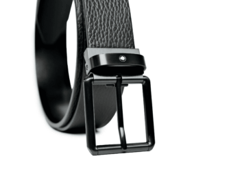 Thắt lưng Montblanc Roll Pin Buckle PVD Black Reversible Brown Grainy&Black Plain Leather Belt 131187 - 3,5cm - that lung montblanc roll pin buckle pvd black reversible brown grainyampblack plain leather belt 131187 35cm 4