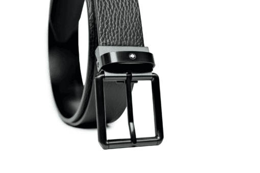 Thắt lưng Montblanc Roll Pin Buckle PVD Black Reversible Brown Grainy&Black Plain Leather Belt 131187 - 3,5cm - Image 3