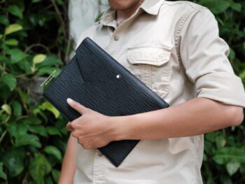 Túi clutch Montblanc Meisterstuck 4810 Envelope Pouch Black 130921 - tui clutch montblanc meisterstuck 4810 envelope pouch black 130927
