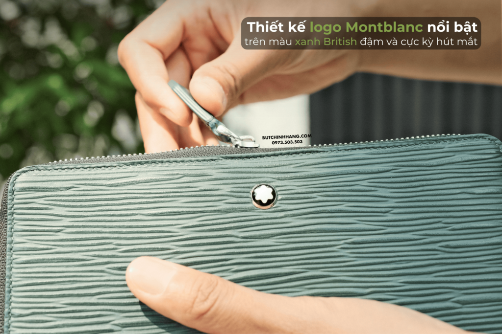 Túi đựng điện thoại và đựng nhiều thứ khác nữa - Montblanc Meistertsuck 4810 Phone Pouch British Green 130940 - tui dung dien thoai va dung nhieu thu khac nua montblanc meistertsuck 4810 phone pouch british green 130942