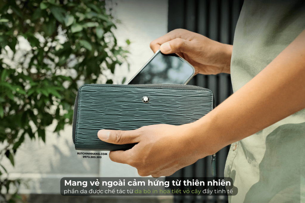 Túi đựng điện thoại và đựng nhiều thứ khác nữa - Montblanc Meistertsuck 4810 Phone Pouch British Green 130940 - tui dung dien thoai va dung nhieu thu khac nua montblanc meistertsuck 4810 phone pouch british green 130943