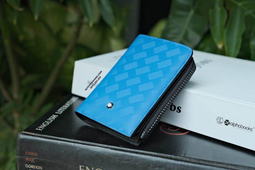 Ví đựng thẻ Montblanc Extreme 3.0 Card Holder 3cc with Zipped Pocket Atlantic Blue 130242 - vi dung the montblanc extreme 3.0 card holder 3cc with zipped pocket atlantic blue 130243