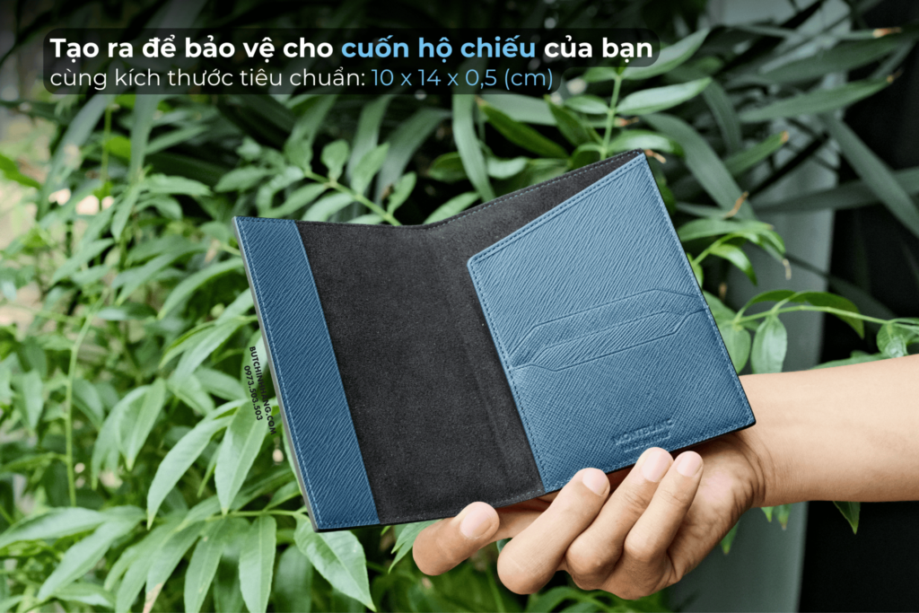 Ví hộ chiếu Montblanc Sartorial Passport Holder 131733 - phiên bản với màu sắc Ink Blue - vi ho chieu montblanc sartorial passport holder 131733 phien ban voi mau sac ink blue 2