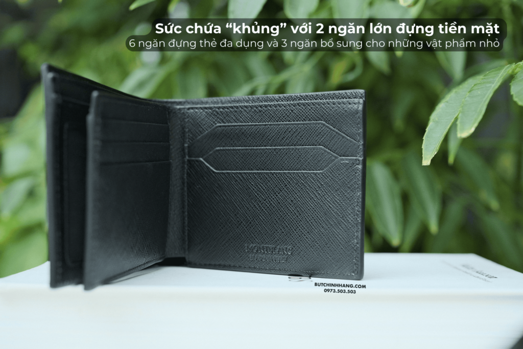 Ví Montblanc Sartorial Wallet 6cc 2 View Pockets Black 130318 - Giúp bạn mang theo “cả thế giới” - vi montblanc sartorial wallet 6cc 2 view pockets black 130318 giup ban mang theo ca the gioi 1