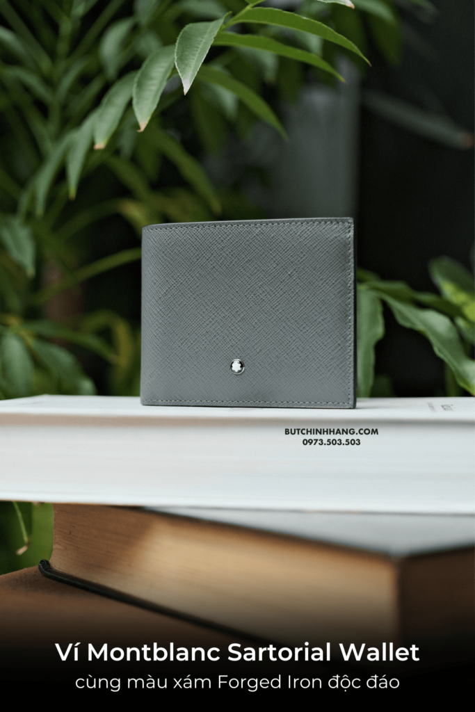 Ví Montblanc Sartorial Wallet 6cc Forged Iron 131722 - Thanh lịch và ấn tượng cùng màu xám Forged Iron  - vi montblanc sartorial wallet 6cc forged iron 131724
