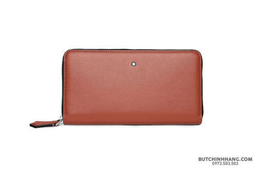 Montblanc Meistertsuck Selection Soft Wallet 12cc Zip Around Light Brick 131253