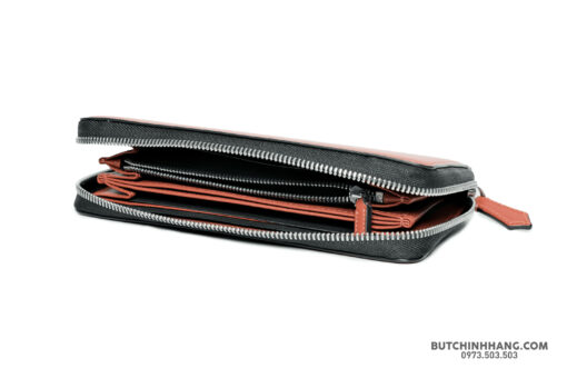 Ví tiền đa năng Montblanc Meistertsuck Selection Soft Wallet 12cc Zip Around Light Brick 131253 - Image 3