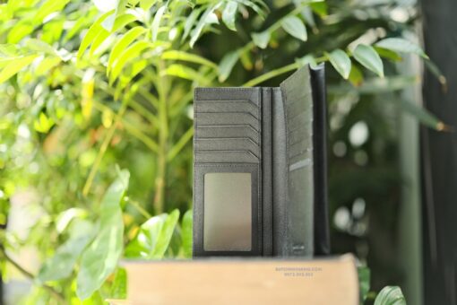 Ví tiền dài Montblanc Sartorial Wallet 12cc Black with View Pocket 130076 - Hình ảnh 2