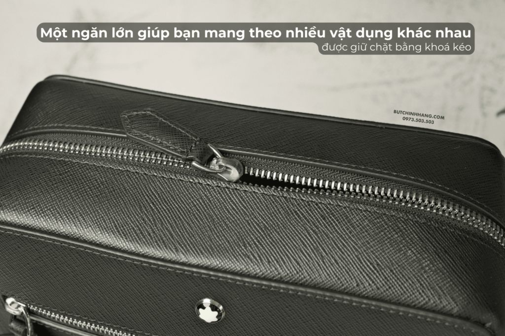 Chiếc túi Wash Bag đa dụng và thời trang - Montblanc Sartorial Wash Bag Black 131719 - chiec tui wash bag da dung va thoi trang montblanc sartorial wash bag black 131721