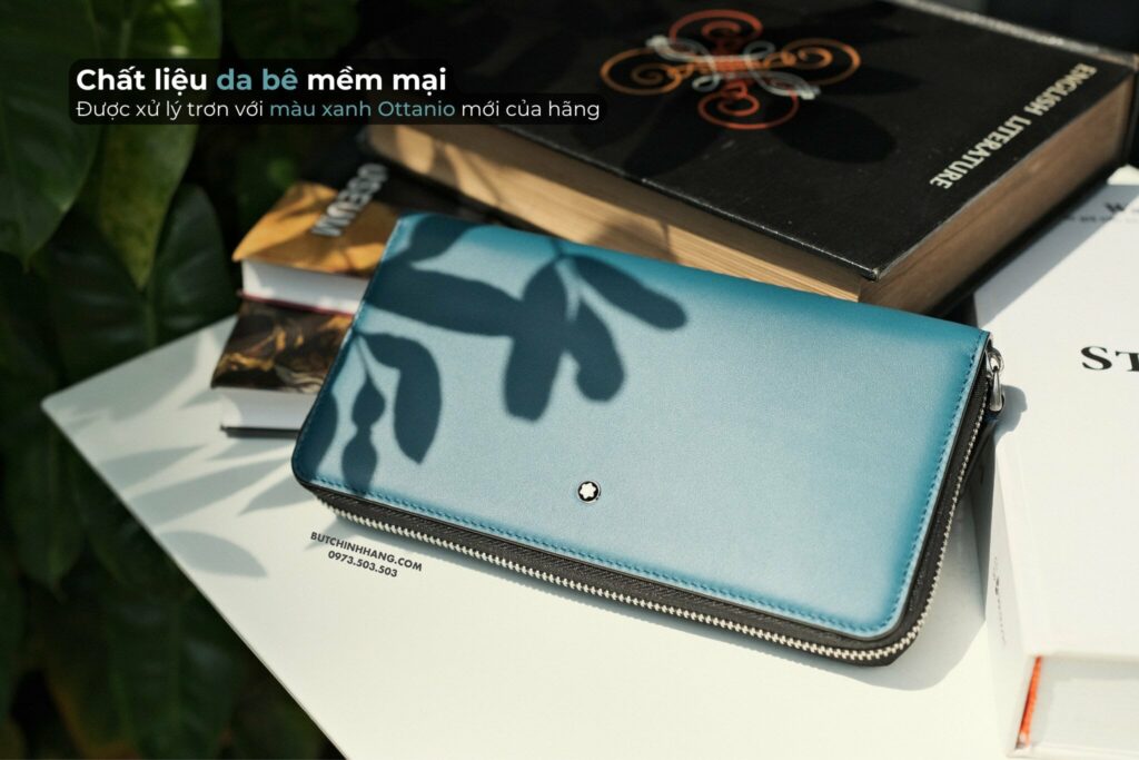 Mẫu ví 12cc thuộc BST Montblanc Selection Soft với màu da xanh ottanio đẹp mắt - mau vi 12cc thuoc bst montblanc selection soft voi mau da xanh ottanio dep mat