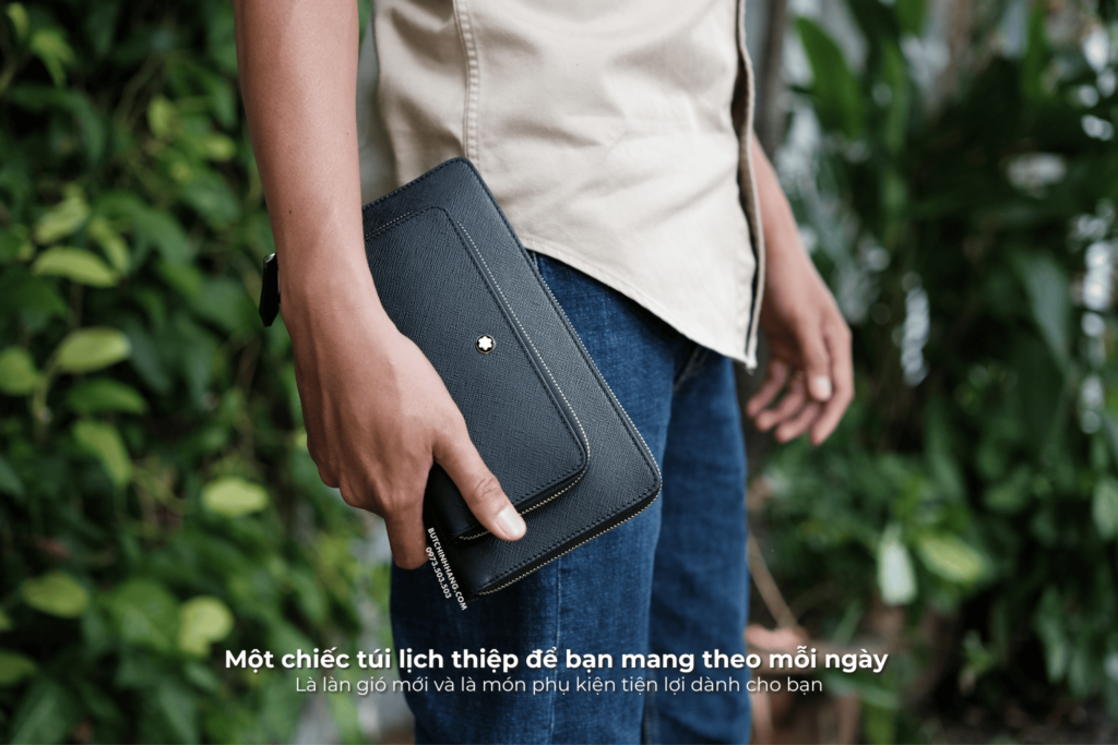 Phong cách hiện đại của chiếc túi da Montblanc Sartorial Mini Bag Black 130306 - phong cach hien dai cua chiec tui da montblanc sartorial mini bag black 130306