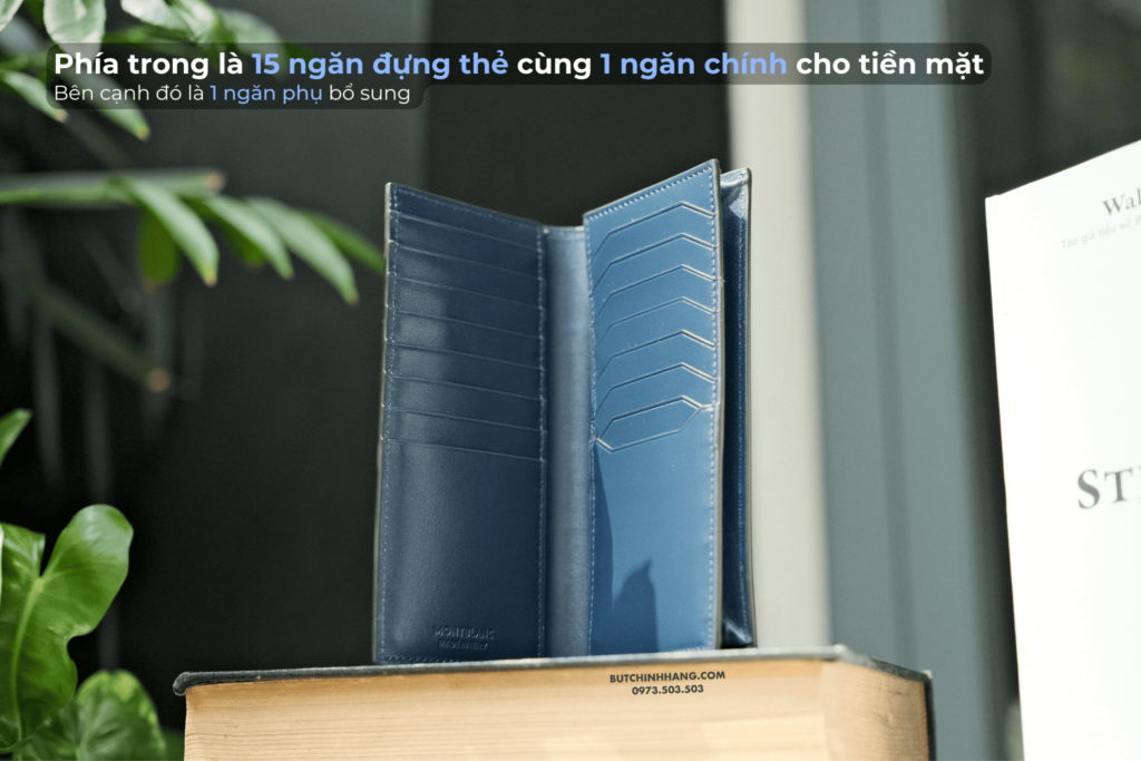 Sang trọng và tinh tế với chiếc ví dài Montblanc Meisterstuck Long Wallet 15cc Ink Blue 131696 - sang trong va tinh te voi chiec vi dai montblanc meisterstuck long wallet 15cc ink blue 131697