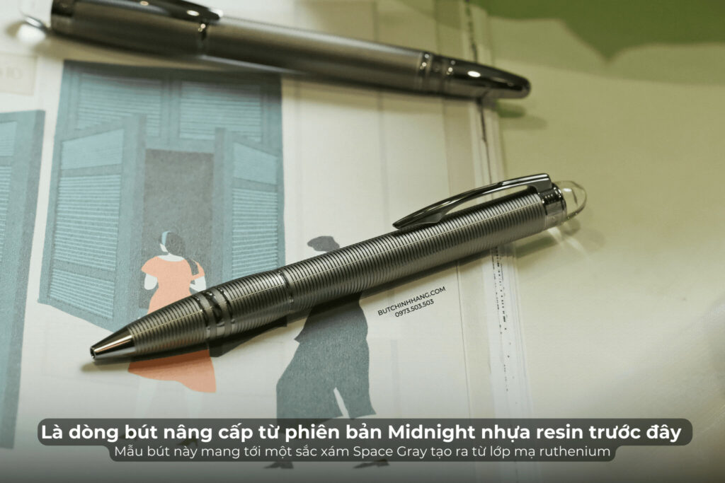 Sưu tập bộ đôi bút bi xoay và bi nước của dòng Starwalker Midnight Black Metal mang màu xám Space Gray - suu tap bo doi but bi xoay va bi nuoc cua dong starwalker midnight black metal mang mau xam space gray 1