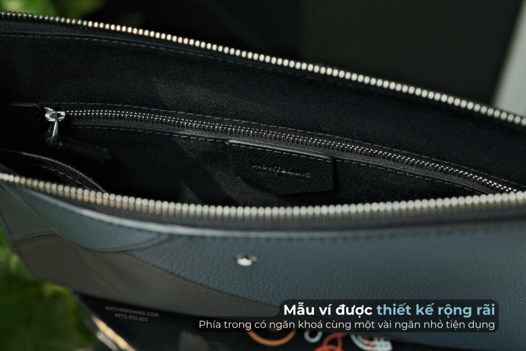 Luxury leather bag for office gentlemen - Montblanc Meisterstuck Soft Grain Geometry Clutch 128511 - luxury leather bag for office gentlemen montblanc meisterstuck soft grain geometry clutch 128511