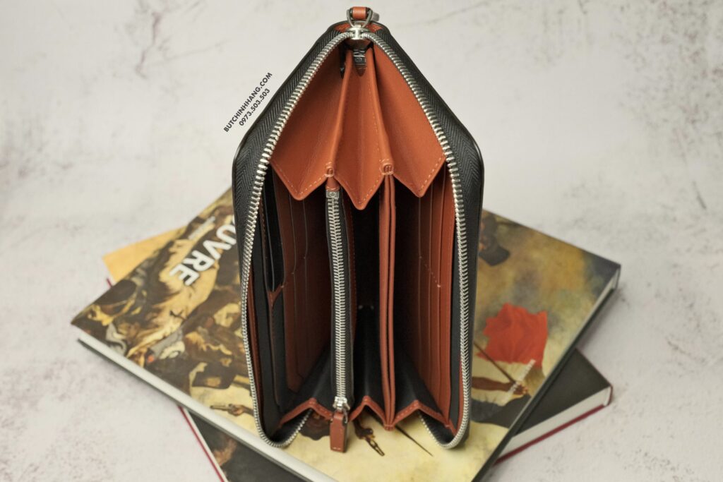 Ví tiền đa năng Montblanc Meistertsuck Selection Soft Wallet 12cc Zip Around Light Brick 131253 - vi tien da nang montblanc meistertsuck selection soft wallet 12cc zip around light brick 131253