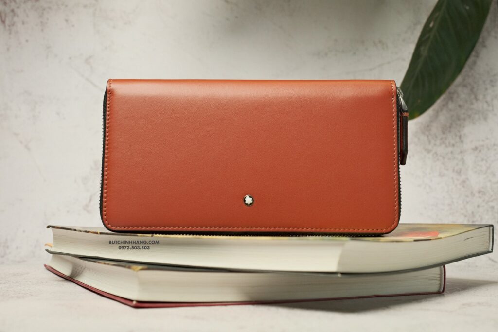 Ví tiền đa năng Montblanc Meistertsuck Selection Soft Wallet 12cc Zip Around Light Brick 131253 - vi tien da nang montblanc meistertsuck selection soft wallet 12cc zip around light brick 131255